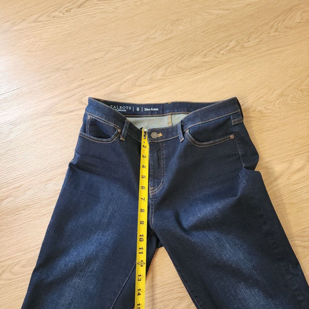Talbots Jeans Womens 8 Blue Slim Ankle Curvy Flawless Five Pocket Stretch 32x28 - Picture 6 of 11